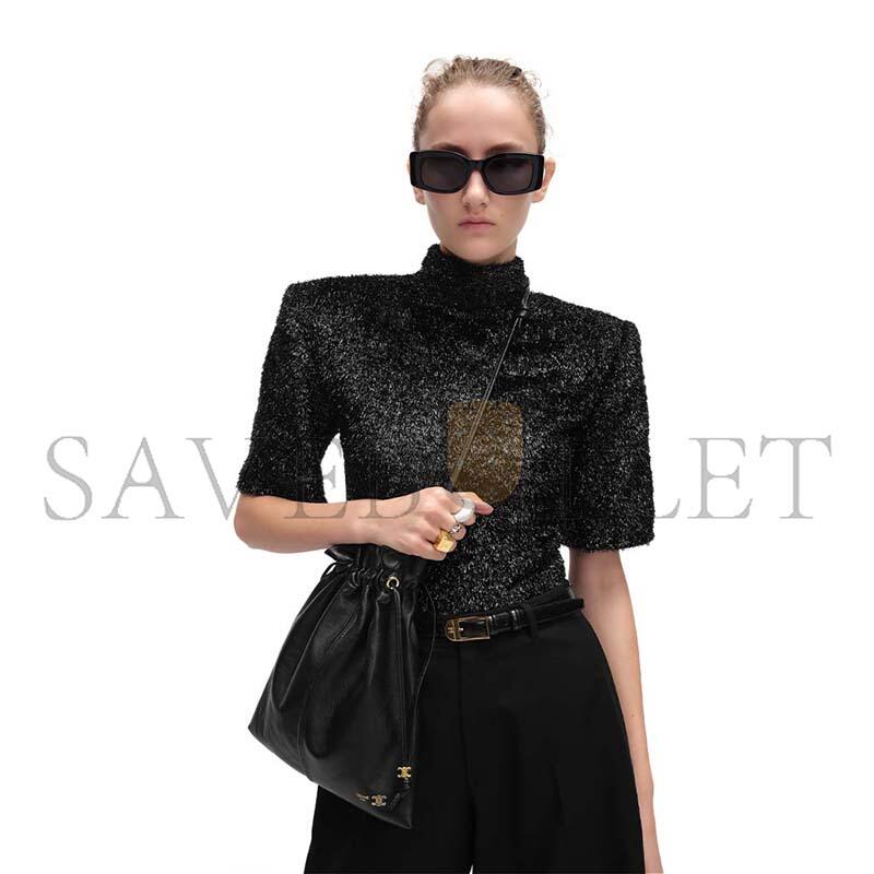 Ce1i*e small crystal pouch in lambskin 123662j79.38no (32*29*0.5cm)